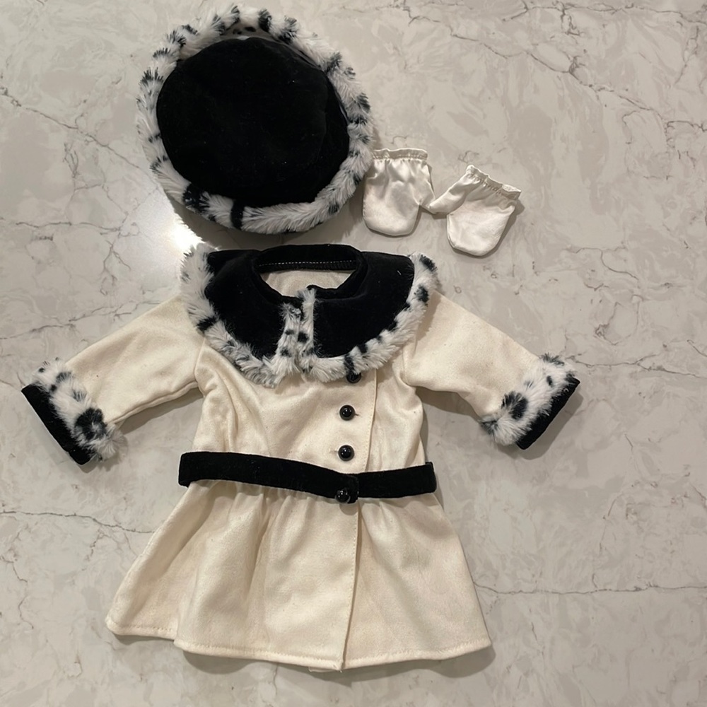 American Girl Doll Samantha Winter Coat with Hat and Gloves